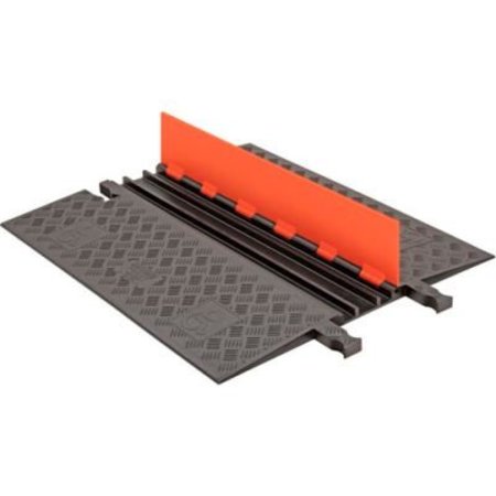 JUSTRITE Guard Dog® Low Profile, 3 CH - Orange Lid/Black Base - ADA Ramps GD3X75-O/B